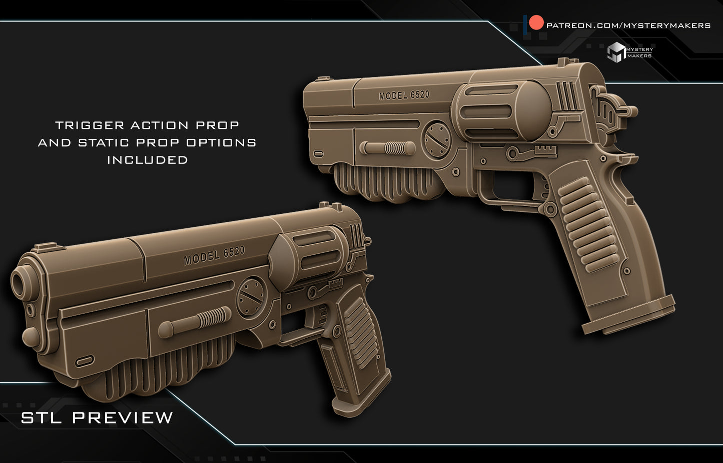 10mm Fallout Sidearm Blaster - 3d Printed Kit