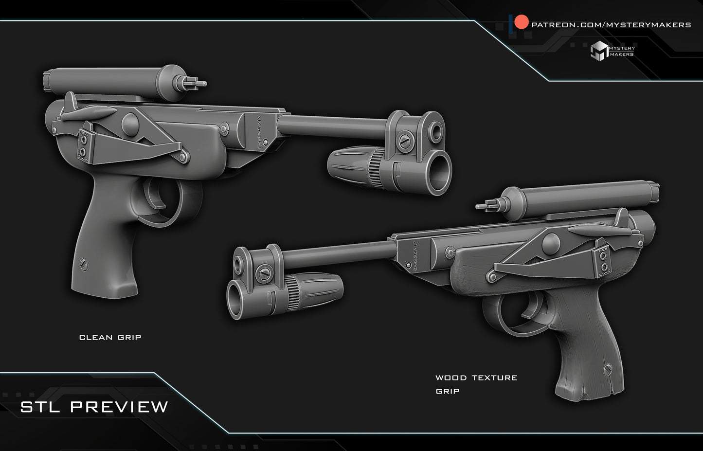 N5's Sidearm Blaster - 3d Printed Kit