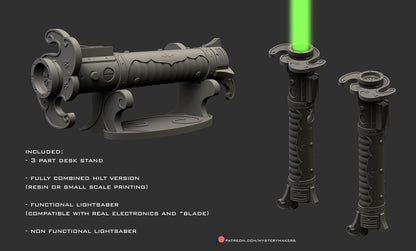 Family Lightsaber from SW Visions * 3d Printed Kit *
