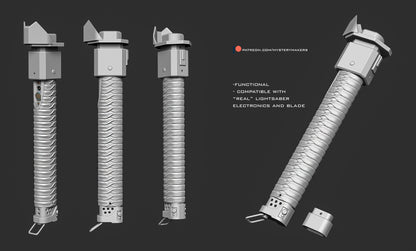 Ronin Lightsaber with Scabbard Option * Raw 3d Printed Kit *