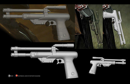 Boba Fett Sidearm Blaster - 3d Printed Kit