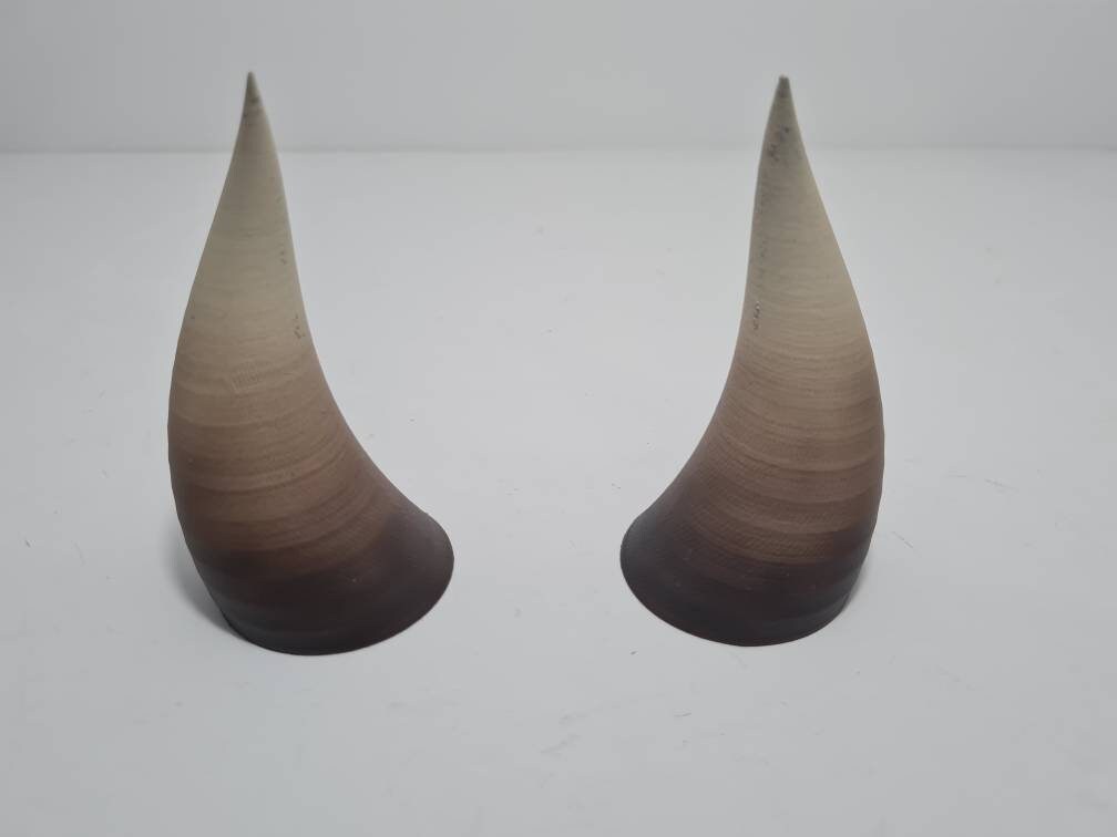 Cosplay LARP Devil Demon Horns Ombre -pair - Resin 3d Printed