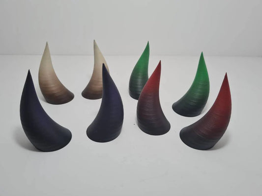 Cosplay LARP Devil Demon Horns Ombre -pair - Resin 3d Printed