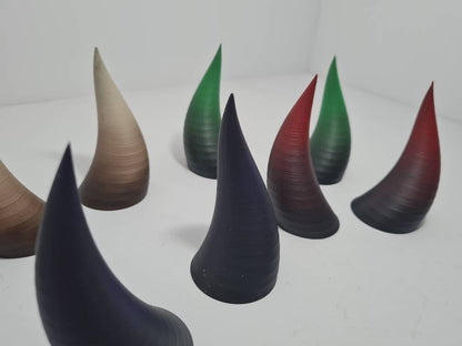 Cosplay LARP Devil Demon Horns Ombre -pair - Resin 3d Printed
