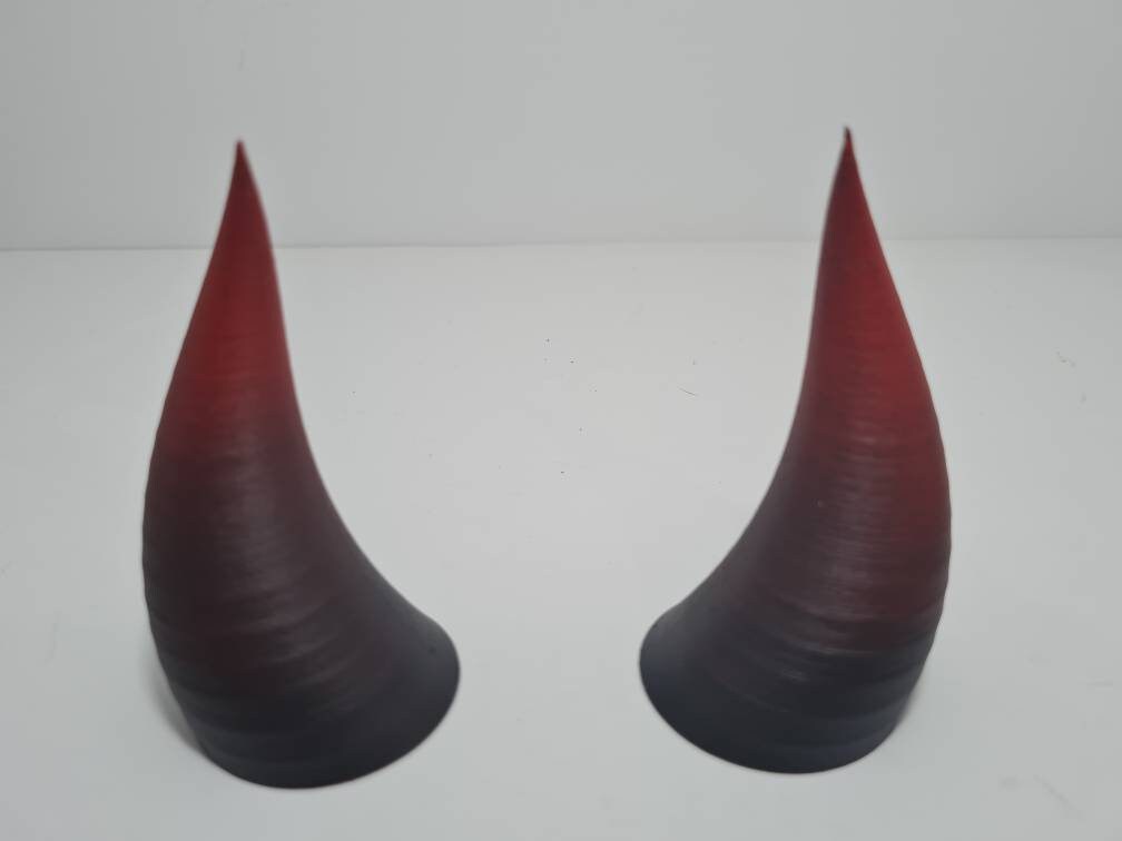 Cosplay LARP Devil Demon Horns Ombre -pair - Resin 3d Printed