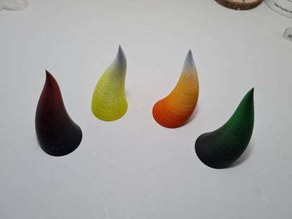 Cosplay LARP Devil Demon Horns Ombre -pair - Resin 3d Printed