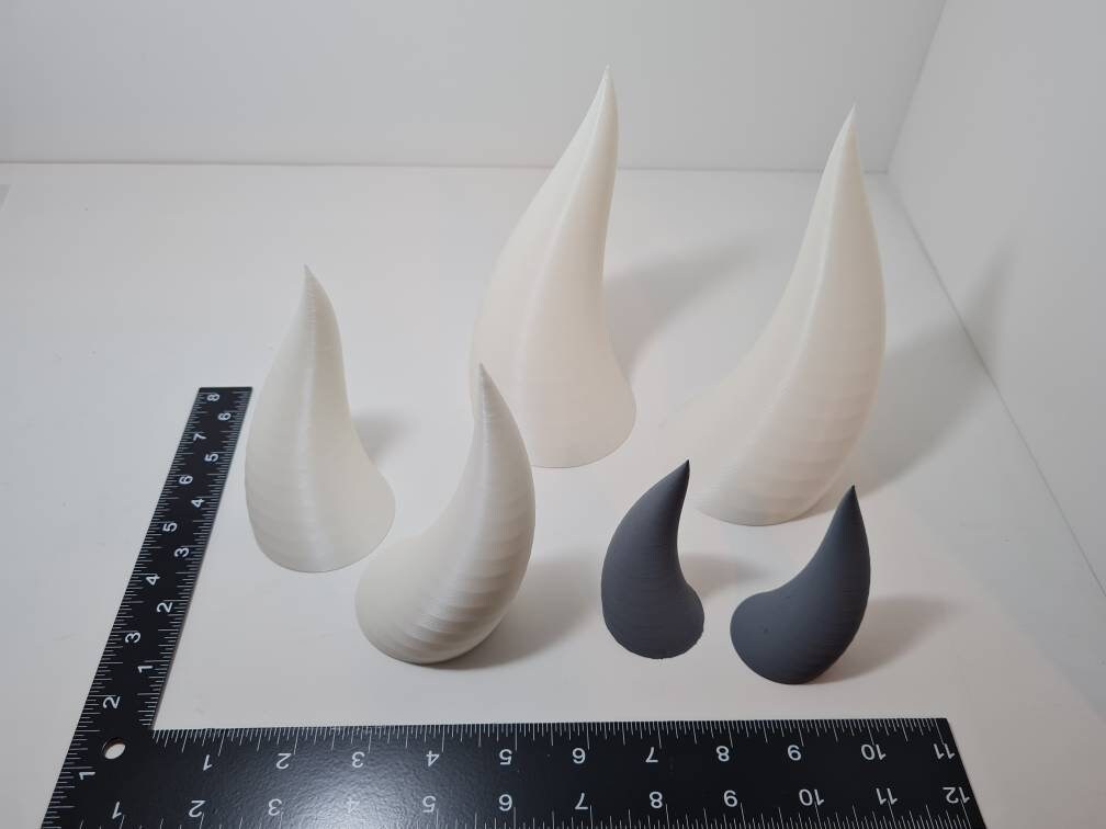 Cosplay LARP Devil Demon Horns Ombre -pair - Resin 3d Printed