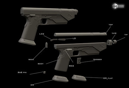 Westar 35 Blaster 3d printed raw kit * Bo Katan * Mandalorian * Star Wars *
