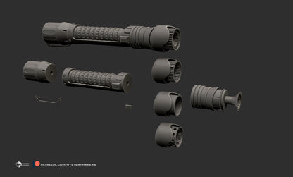Fallen Jedi Lightsaber * Resin 3d Printed Kit *
